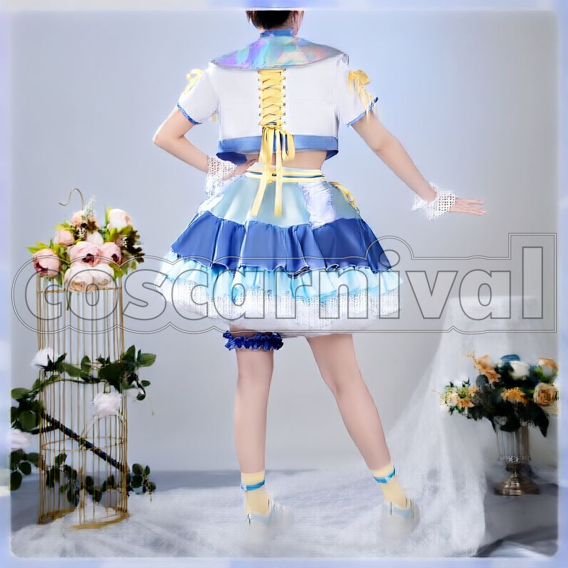 Kotone Fujita Sekaiichi Kawaii Watashi Cosplay cosplay costume from Gakuen Idolmaster, back view 1