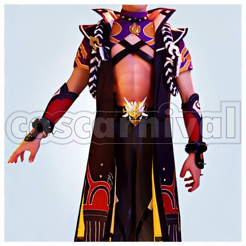 Arataki Itto Cosplay cosplay costume from Genshin Impact, front view 1