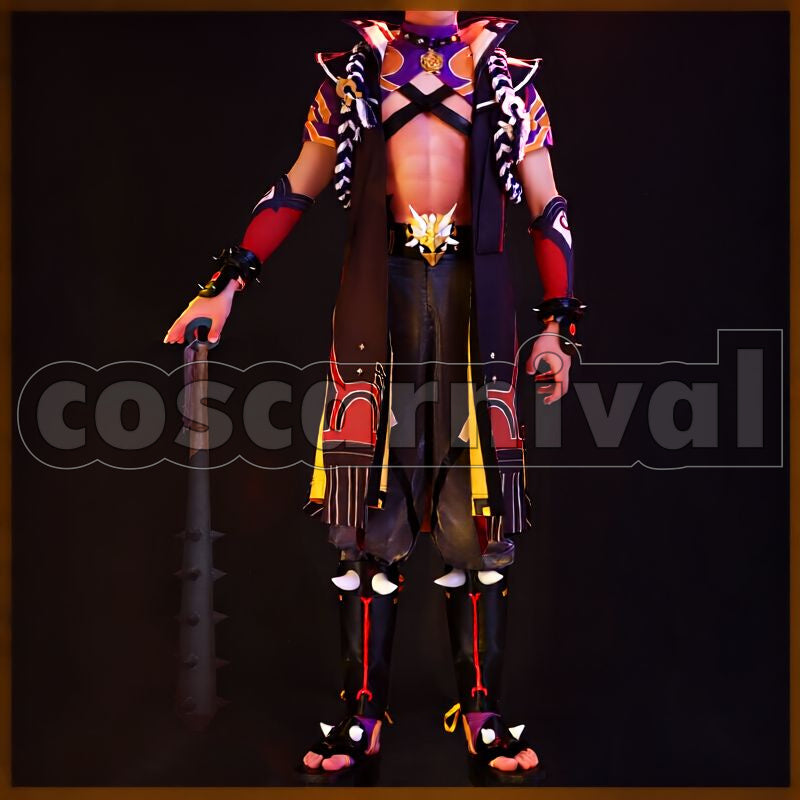 Arataki Itto Cosplay cosplay costume from Genshin Impact, front view 2