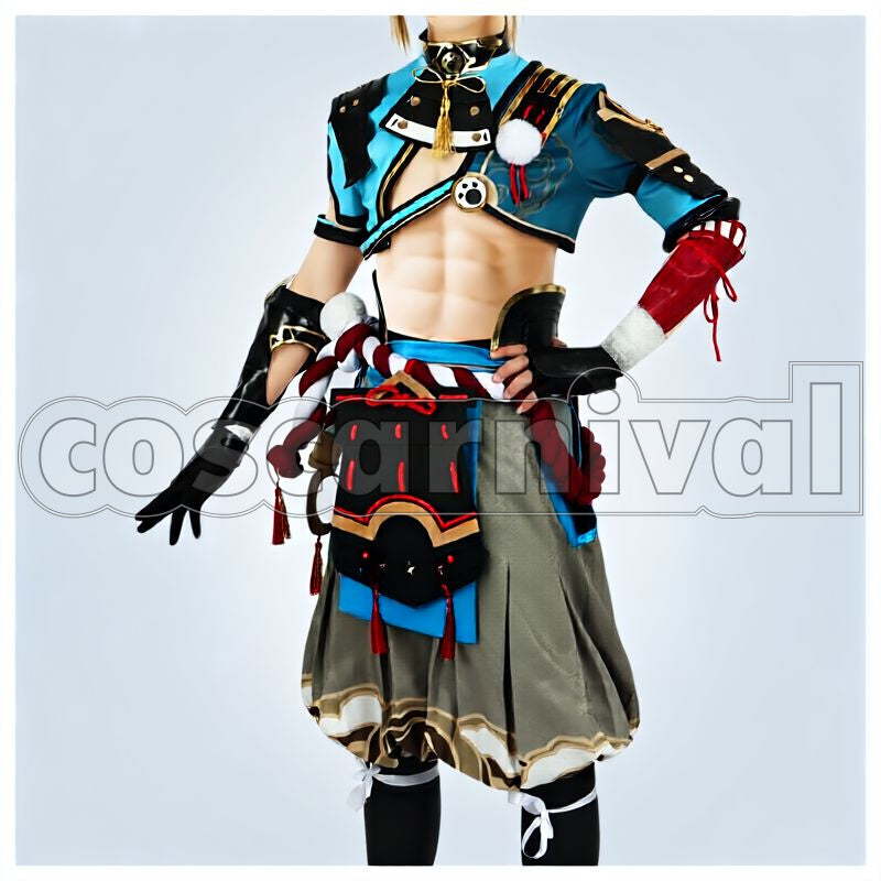 Inazuma Gorou Cosplay cosplay costume from Genshin Impact, front view 1