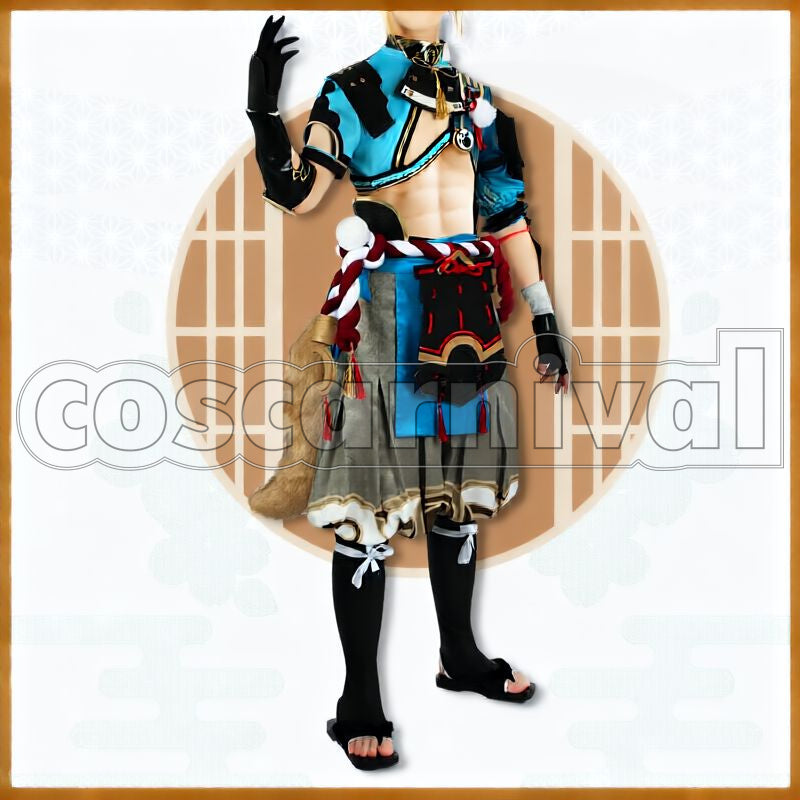Inazuma Gorou Cosplay cosplay costume from Genshin Impact, front view 3