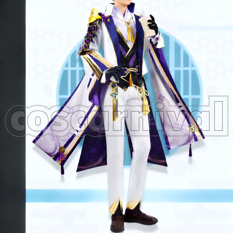 Inazuma Kamisato Ayato Cosplay cosplay costume from Genshin Impact, front view 2