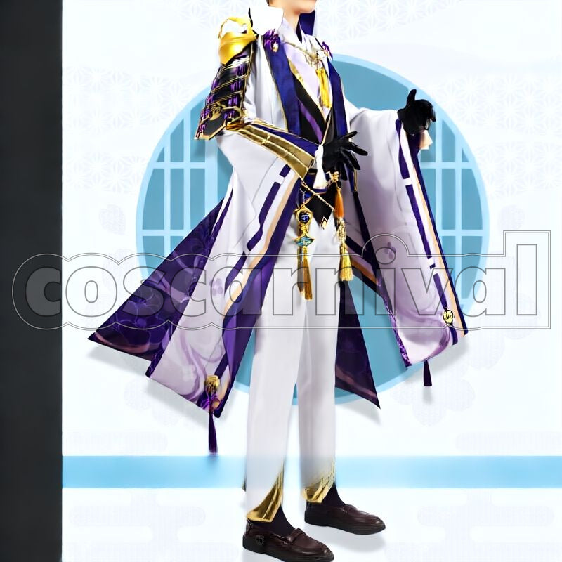 Inazuma Kamisato Ayato Cosplay cosplay costume from Genshin Impact, front view 3