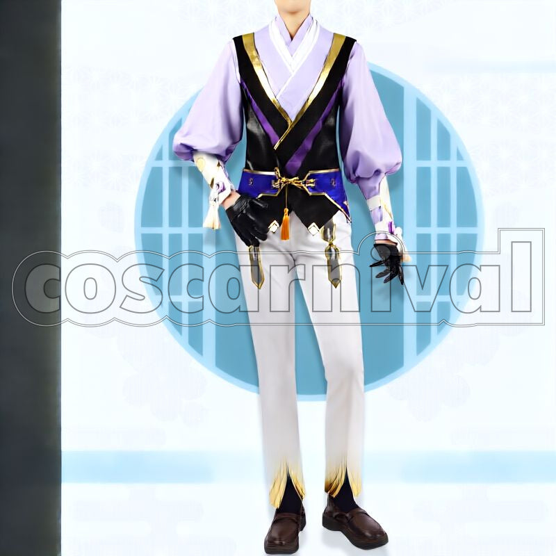 Inazuma Kamisato Ayato Cosplay cosplay costume from Genshin Impact, front view 4