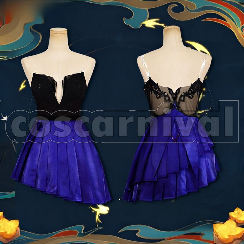 Liyue Keqing Opulent Splendor Cosplay cosplay costume from Genshin Impact, detail-1