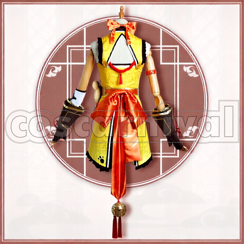 Liyue Xiangling Cosplay cosplay costume from Genshin Impact, back view