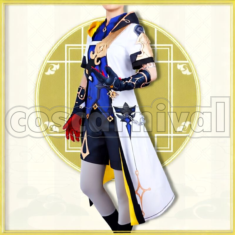Mondstadt Albedo Kreideprinz Alchemist Cosplay cosplay costume from Genshin Impact, front view 3