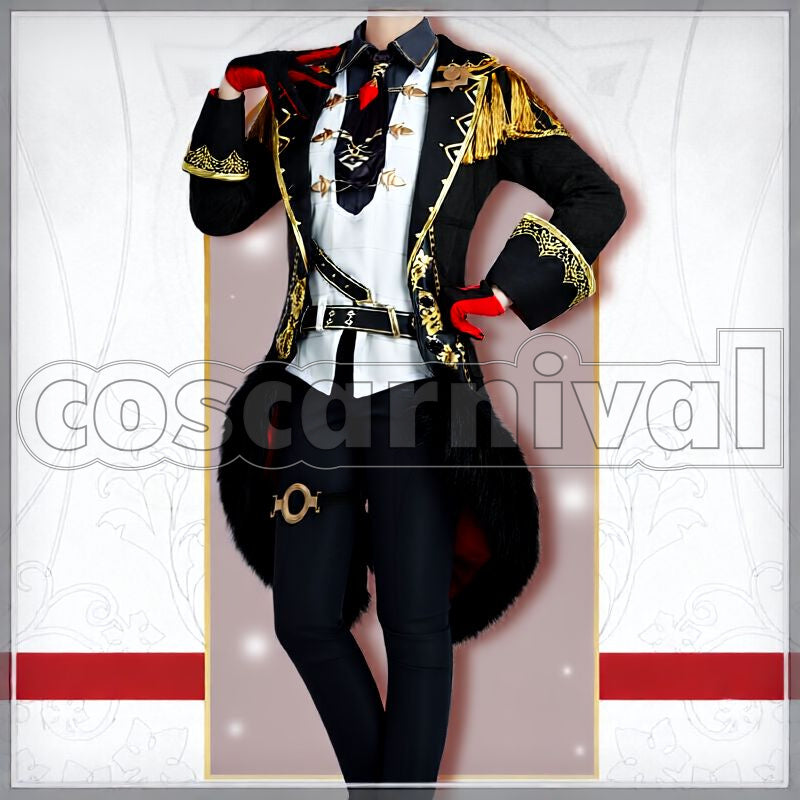 Mondstadt Diluc Cosplay cosplay costume from Genshin Impact, front view 4