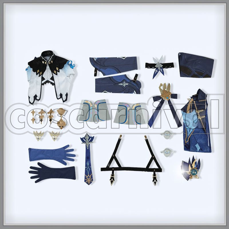 Mondstadt Eula Cosplay cosplay costume from Genshin Impact, set view 3