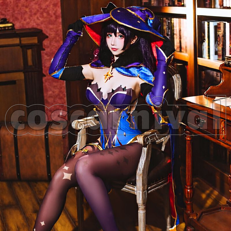 Mondstadt Mona Cosplay cosplay costume from Genshin Impact, front view 3