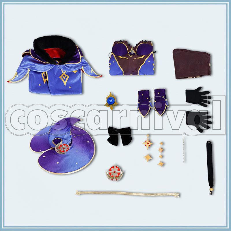 Mondstadt Mona Cosplay cosplay costume from Genshin Impact, set view