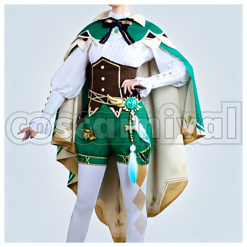 Mondstadt Venti Cosplay cosplay costume from Genshin Impact, front view 1