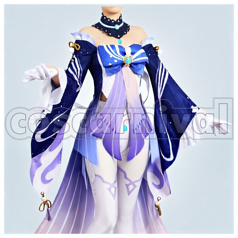 Sangonomiya Kokomi Cosplay cosplay costume from Genshin Impact, front view 1