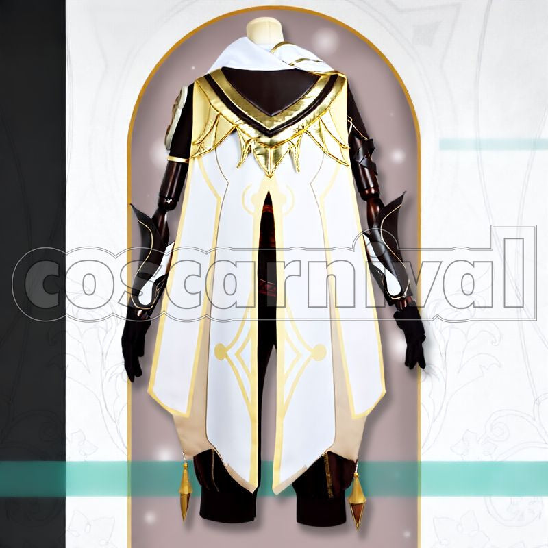 Traveler Aether Cosplay cosplay costume from Genshin Impact, back view