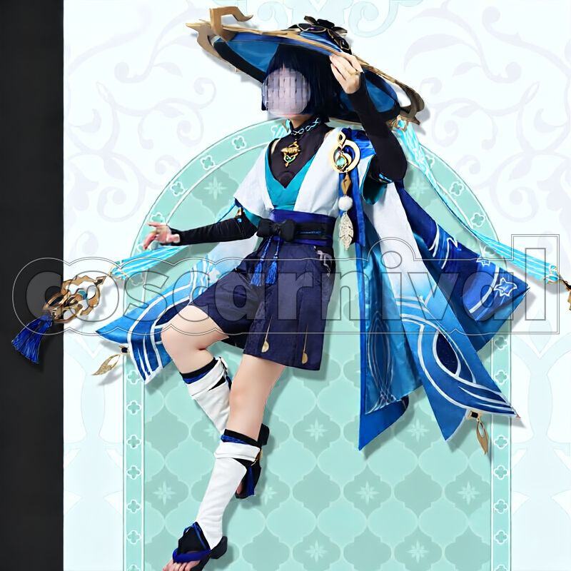 Wanderer Scaramouche The Balladeer Cosplay cosplay costume from Genshin Impact, front view 2