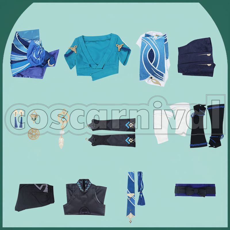 Wanderer Scaramouche The Balladeer Cosplay cosplay costume from Genshin Impact, set view