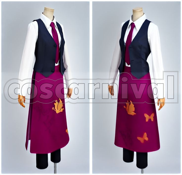 and Bar Characro feat. Gintama Shinsuke Takasugi Waiter Cosplay cosplay costume from Gintama Cafe, front view 2