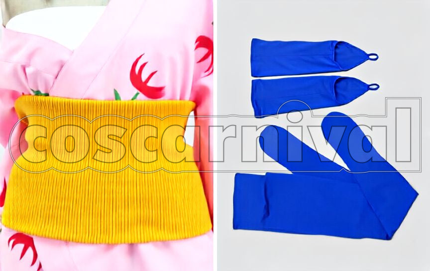 Pirako Kabukicho Four Devas Arc Cosplay cosplay costume from Gintama Chin, accessory set view