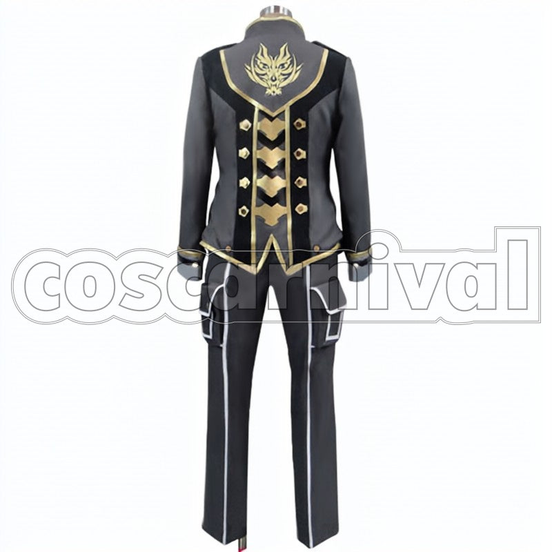 Protagonist cosplay costume from God Eater, back view