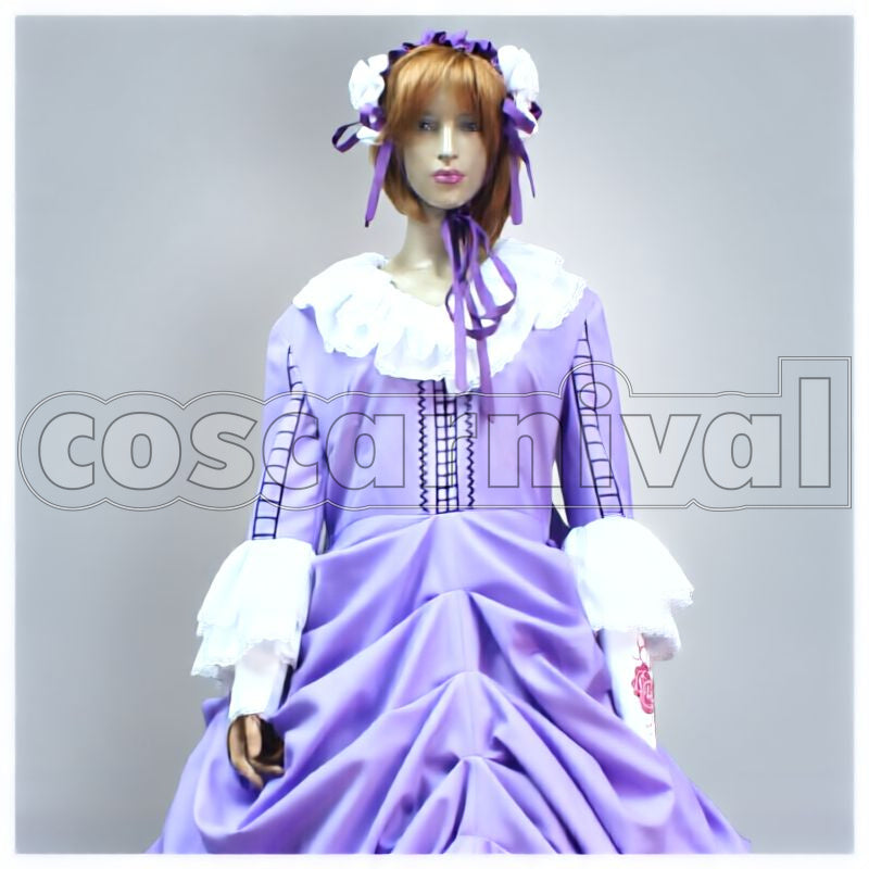 de Blois Purple Formal Dress Cosplay cosplay costume from Gosick Victorique, front view