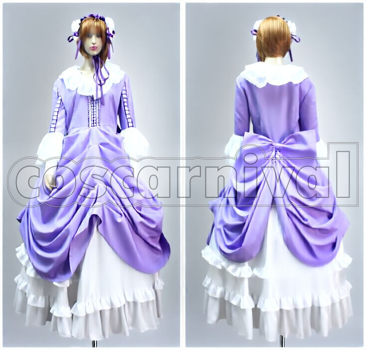 de Blois Purple Formal Dress Cosplay cosplay costume from Gosick Victorique, detail-1