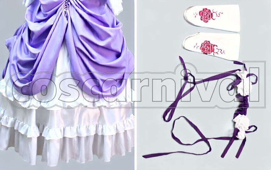 de Blois Purple Formal Dress Cosplay cosplay costume from Gosick Victorique, set view
