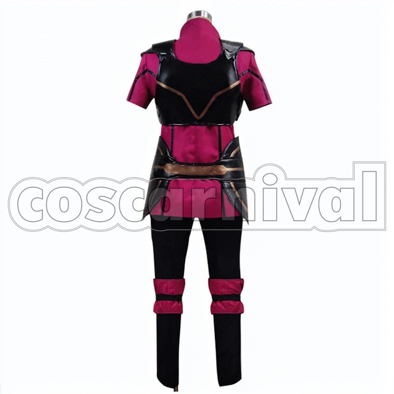 and Ash ranta cosplay costume from Grimgar of Fantasy, back view