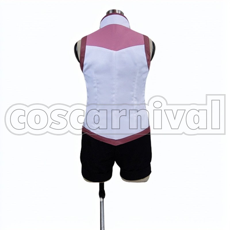 and Ash yume cosplay costume from Grimgar of Fantasy, back view