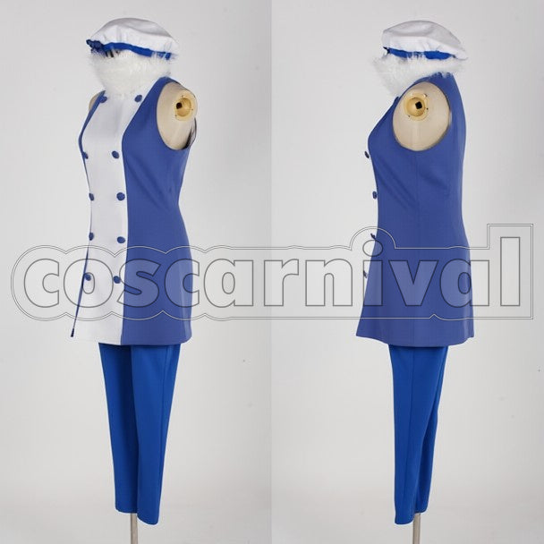 Aila Jyrki inen cosplay costume from Gundam Build Fighters, side view
