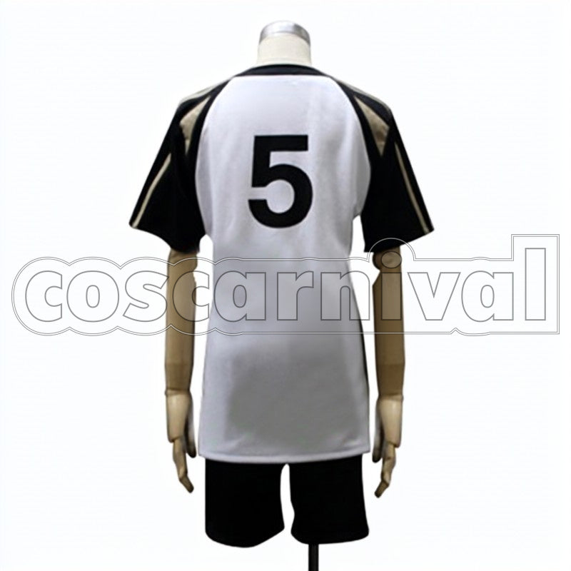 Keiji Akaashi cosplay costume from Haikyu!! Fukurodani Academy, back view