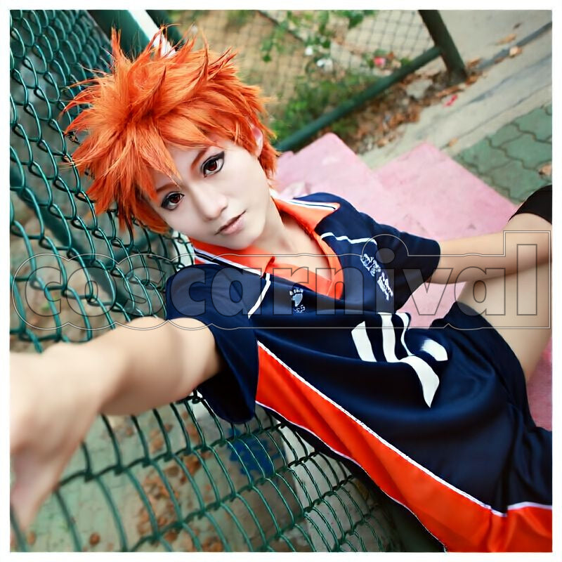 High School Shoyo Hinata #10 Uniform Cosplay cosplay costume from Haikyu!! Karasuno, uniform 36963 front view 1