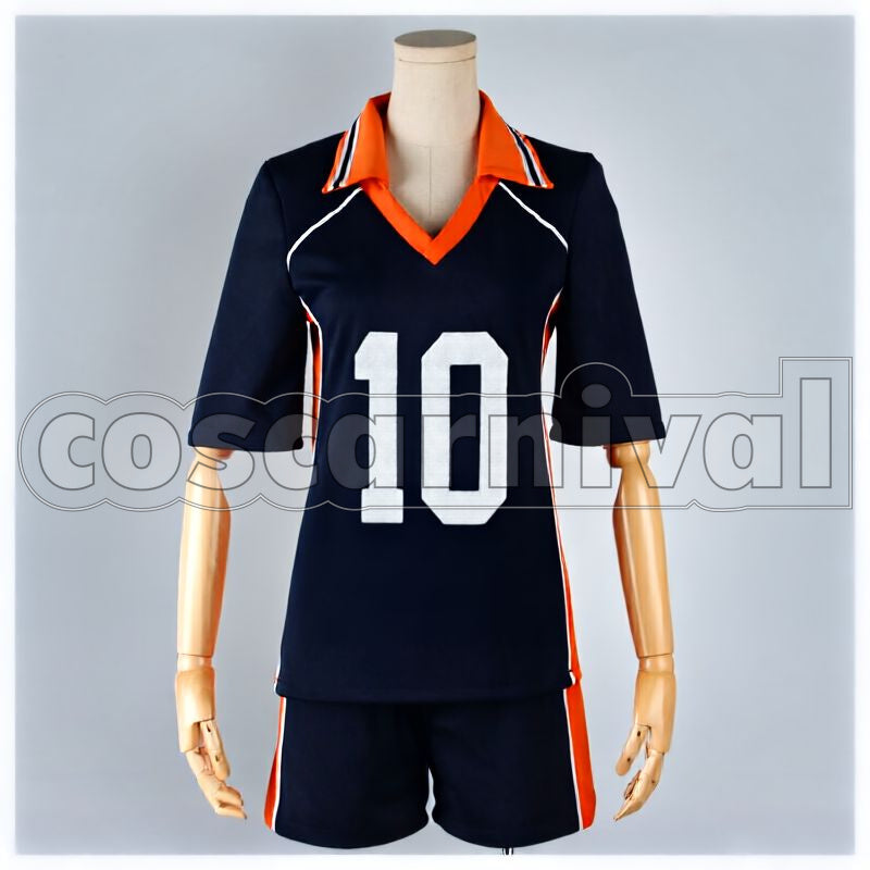 High School Shoyo Hinata #10 Uniform Cosplay cosplay costume from Haikyu!! Karasuno, uniform 36965 front view 3