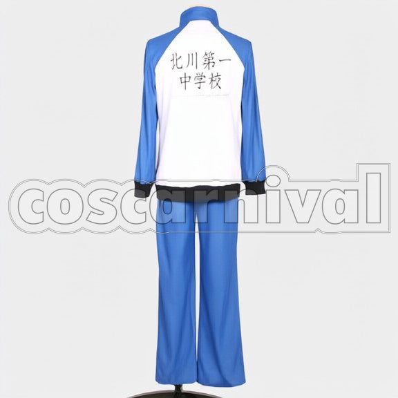Junior High Tobio Kageyama cosplay costume from Haikyu!! Kitagawa Daiichi, back view 2