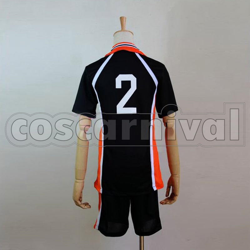 Koshi Sugawara Karasuno High School Volleyball Club Volleyball Team Vice-Captain cosplay costume from Haikyu!!, back view