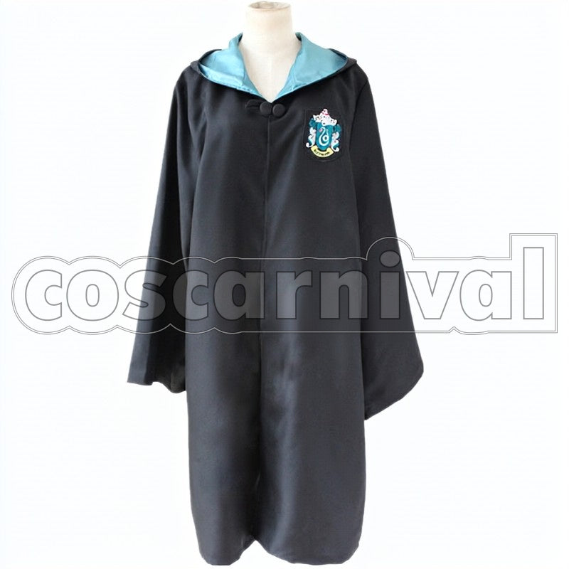 Slytherin Cape cosplay costume from Harry Potter, front view