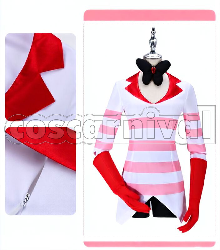 Angel Dust Cosplay cosplay costume from Hazbin Hotel, front view 3