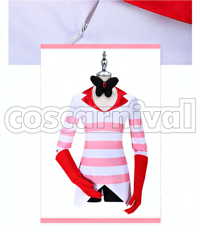 Angel Dust Cosplay cosplay costume from Hazbin Hotel, front view 4