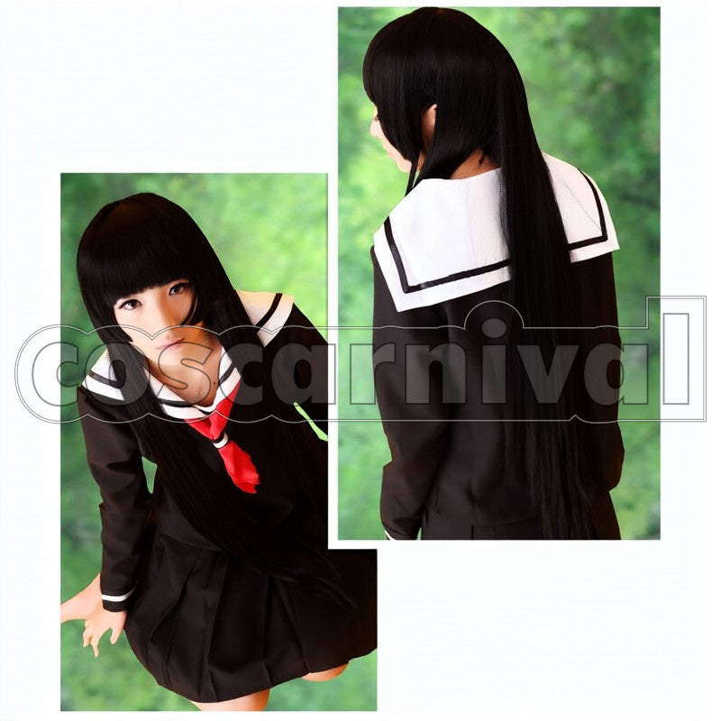 Girl Ai Enma cosplay costume from Hell, front view 2
