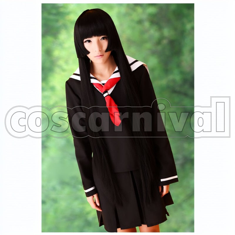 Girl Ai Enma cosplay costume from Hell, front view