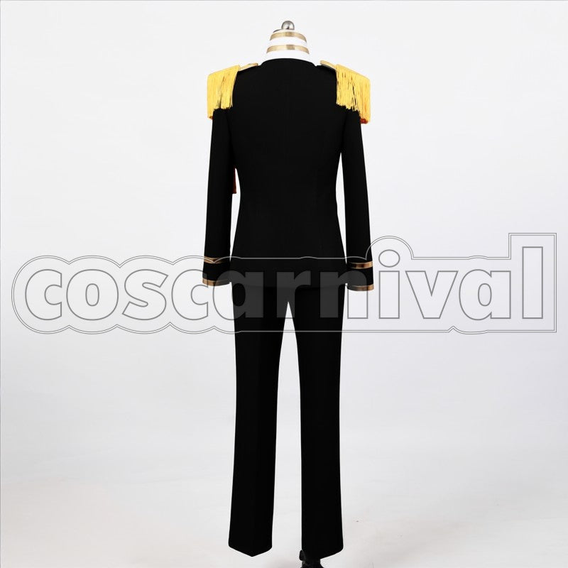Japan Black Military cosplay costume from Hetalia: Axis Powers, back view