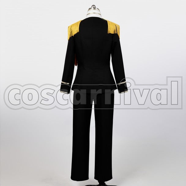 Japan Black Military cosplay costume from Hetalia: Axis Powers, back view
