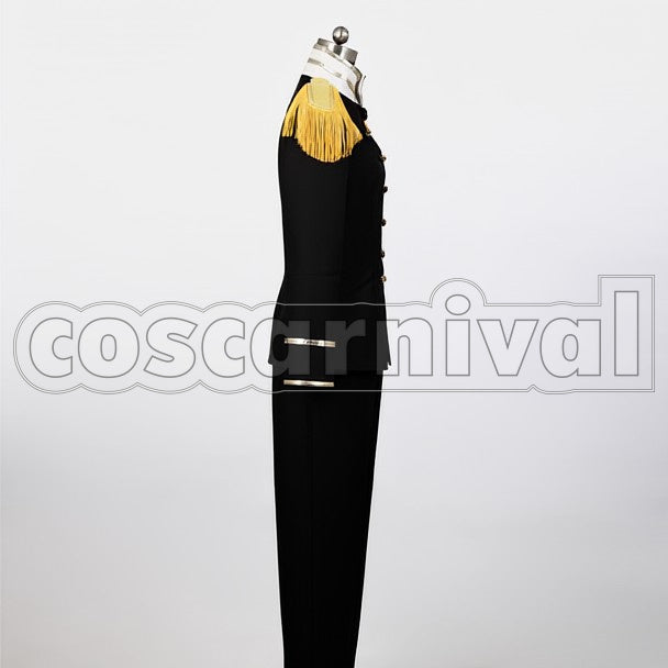 Japan Black Military cosplay costume from Hetalia: Axis Powers, side view 3