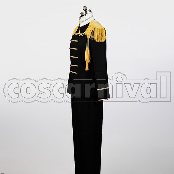 Japan Black Military cosplay costume from Hetalia: Axis Powers, side view