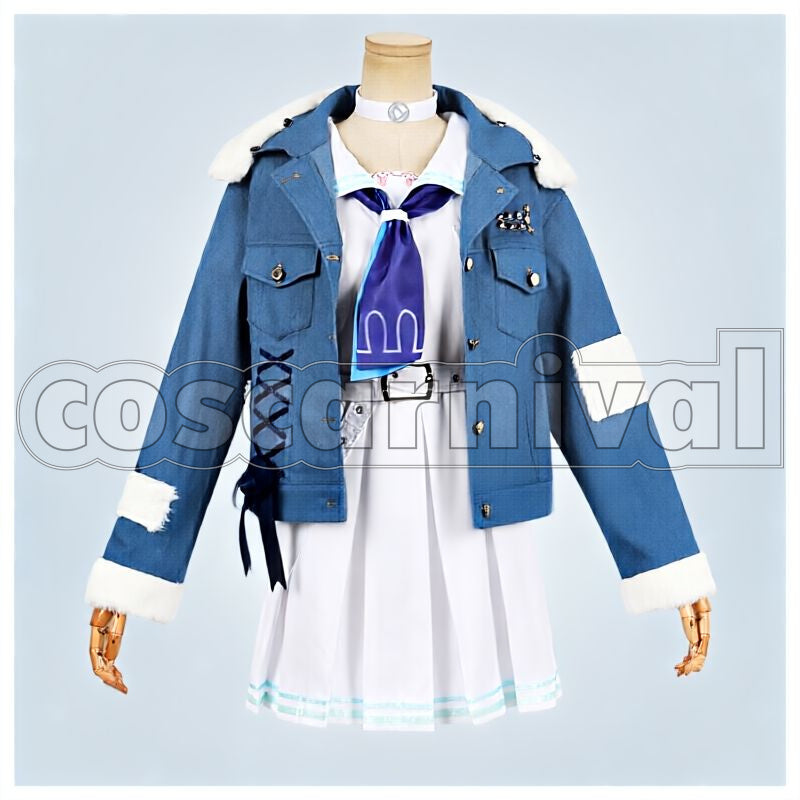 Usada Pekora New Outfit Sailor Uniform Cosplay cosplay costume from Hololive Fantasy, front view 1
