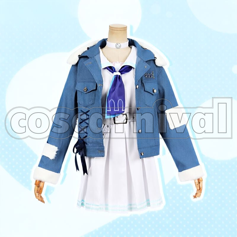 Usada Pekora New Outfit Sailor Uniform Cosplay cosplay costume from Hololive Fantasy, front view 2
