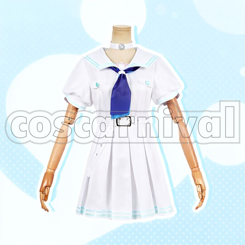 Usada Pekora New Outfit Sailor Uniform Cosplay cosplay costume from Hololive Fantasy, front view 4