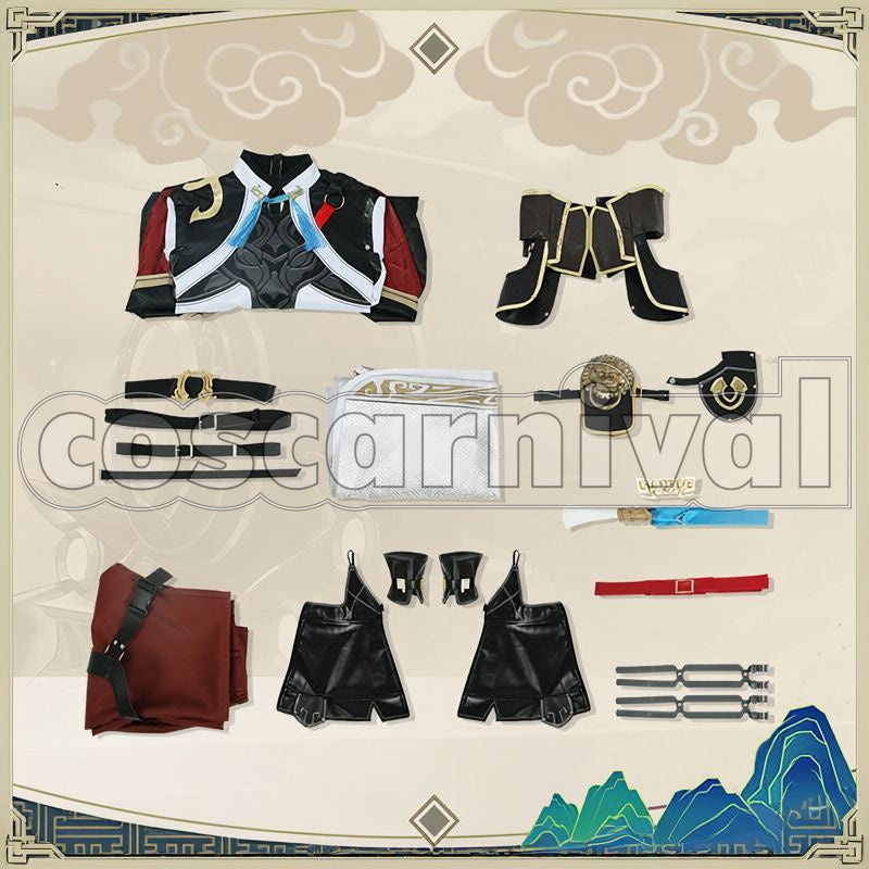 Rail Xianzhou Luofu Jing Yuan Cosplay cosplay costume from Honkai: Star, set view