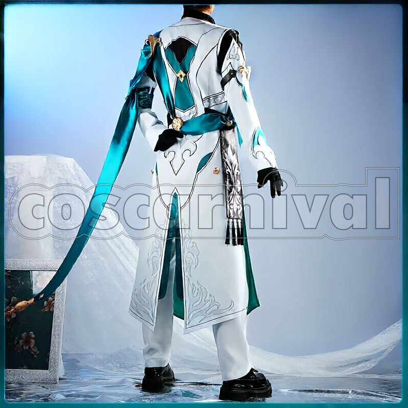 Rail Xianzhou Luofu Luocha Cosplay cosplay costume from Honkai: Star, back view
