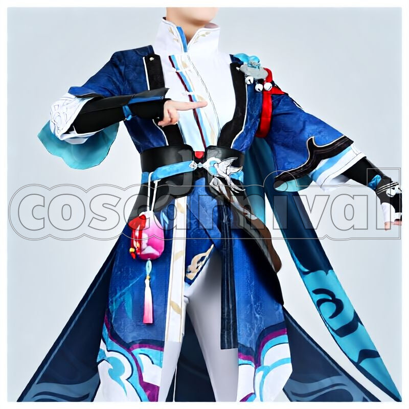 Rail Xianzhou Luofu Yanqing Cosplay cosplay costume from Honkai: Star, front view 1