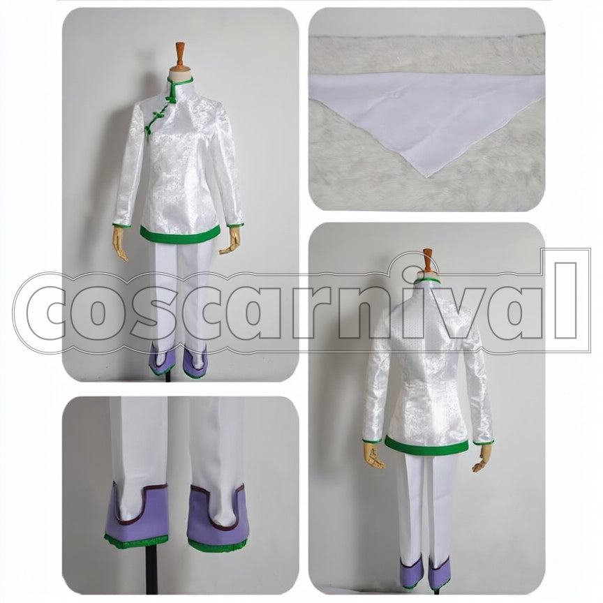 Hakutaku cosplay costume from Hozuki's Coolheadedness, front view 3